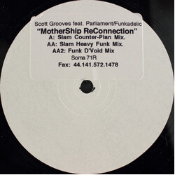 Scott Grooves / Parliament / Funkadelic Mothership Reconnection USED VINYL 12INCH 33 S RPM WHITE LABEL