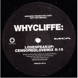 Whycliffe Love Speak Up / Rough Side USED VINYL 12INCH PROMO