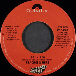Peaches & Herb Reunited USED VINYL 7INCH 45 RPM STEREO