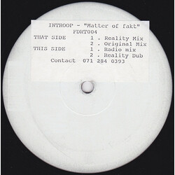 Introop Matter Of Fakt USED VINYL 12INCH 33 S RPM WHITE LABEL