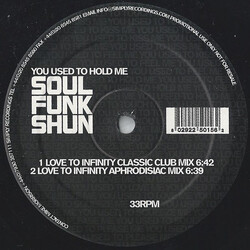 Soul Funk Shun / Ralphi Rosario You Used To Hold Me USED VINYL 12INCH 33 S RPM PROMO