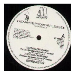 Gerald Alston Nothing Can Change USED VINYL 12INCH PROMO