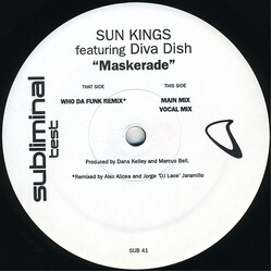 Sun Kings / Diva Dish Maskerade USED VINYL 12INCH TEST PRESSING