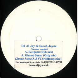 DJ Al Jay / Sarah Jayne Summer Sampler USED VINYL 12INCH WHITE LABEL