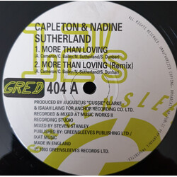 Capleton / Nadine Sutherland More Than Loving USED VINYL 12INCH 45 RPM