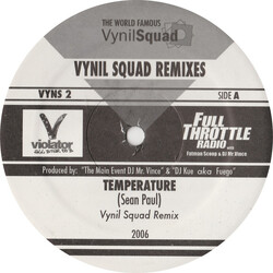 The World Famous Vynil Squad / Sean Paul / Chris Brown (4) Remixes Vol. 2 USED VINYL 12INCH 33 S RPM