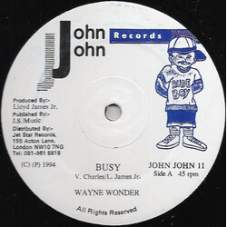 Wayne Wonder Busy USED VINYL 12INCH 45 RPM SINGLE