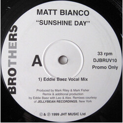 Matt Bianco Sunshine Day USED VINYL 12INCH PROMO 33 S RPM