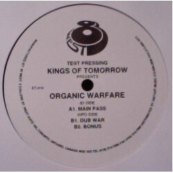 Kings Of Tomorrow Organic Warfare USED VINYL 12INCH 33 S RPM TEST PRESSING