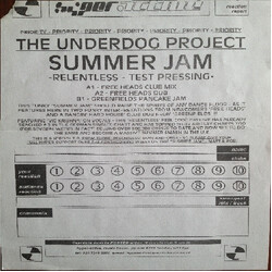 The Underdog Project Summer Jam USED VINYL 12INCH WHITE LABEL TEST PRESSING