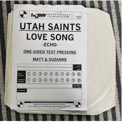 Utah Saints Love Song USED VINYL 12INCH SINGLE SIDED WHITE LABEL