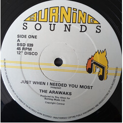 The Arawaks Just When I Needed You Most USED VINYL 12INCH 45 RPM