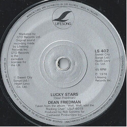 Dean Friedman Lucky Stars USED VINYL 7INCH 45 RPM SINGLE
