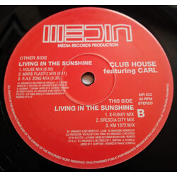 Club House / Carl Fanini Living In The Sunshine USED VINYL 12INCH PROMO