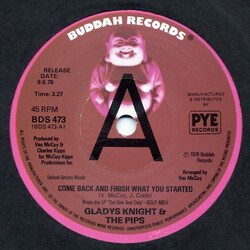 Gladys Knight And The Pips Come Back And Finish What You Started USED VINYL 7INCH SINGLE PROMO 45 RPM