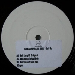 Badmarsh & Shri Get Up USED VINYL 12INCH 33 S RPM SINGLE WHITE LABEL