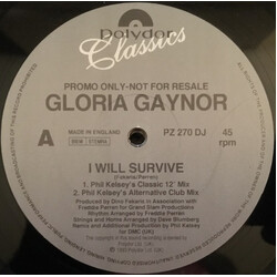 Gloria Gaynor I Will Survive (Phil Kelsey Remix) USED VINYL 12INCH SINGLE 45 RPM PROMO