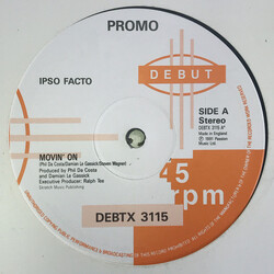 Ipso Facto Movin' On USED VINYL 12INCH 45 RPM PROMO