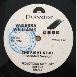 Vanessa Williams The Right Stuff USED VINYL 12INCH PROMO