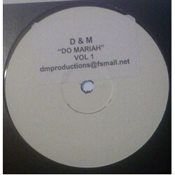 D & M Productions Do Mariah - Vol 1 USED VINYL 12INCH 33 S RPM WHITE LABEL