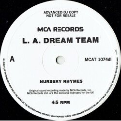 L.A. Dream Team Nursery Rhymes USED VINYL 12INCH 45 RPM SINGLE PROMO