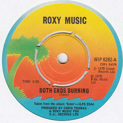 Roxy Music Both Ends Burning USED VINYL 7INCH 45 RPM