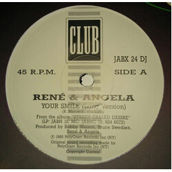 René & Angela Your Smile USED VINYL 12INCH 45 RPM PROMO