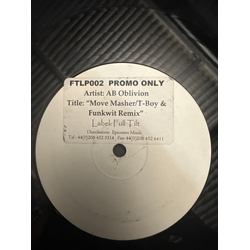 A.B. Didgeridoo Oblivion Mover Masher USED VINYL 12INCH PROMO WHITE LABEL