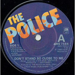 The Police Don't Stand So Close To Me USED VINYL 7INCH 45 RPM SINGLE
