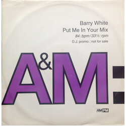 Barry White Put Me In Your Mix USED VINYL 12INCH 33 S RPM