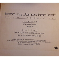Barclay James Harvest Eyes Of The Universe USED VINYL 12INCH EP PROMO