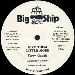 Terry Ganzie Give Them Little More USED VINYL 12INCH 45 RPM