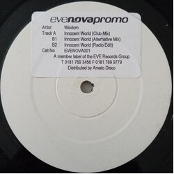 Wisdom (2) Innocent World USED VINYL 12INCH WHITE LABEL