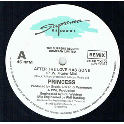 Princess After The Love Has Gone - Remix USED VINYL 12INCH 45 RPM