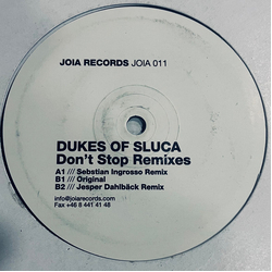 Dukes Of Sluca Don't Stop: Remixes USED VINYL 12INCH WHITE LABEL