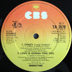 Manhattans Crazy VINYL 12" USED