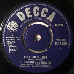 The Mighty Avengers So Much In Love USED VINYL 7INCH SINGLE 45 RPM