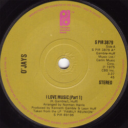 The O'Jays I Love Music VINYL 7" USED