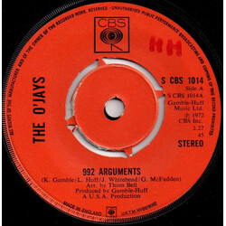 The O'Jays 992 Arguments USED VINYL 7INCH 45 RPM SINGLE