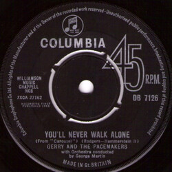 Gerry & The Pacemakers You'll Never Walk Alone USED VINYL 7INCH 45 RPM SINGLE