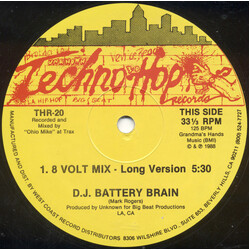 DJ Battery Brain 8 Volt Mix USED VINYL 12INCH 33 S RPM PARTIALLY MIXED