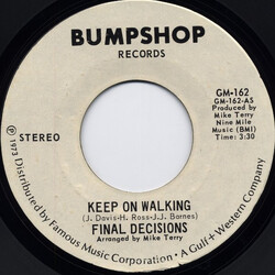 Final Decisions Keep On Walking USED VINYL 7INCH 45 RPM SINGLE