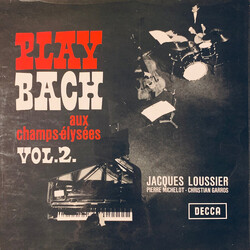Jacques Loussier / Pierre Michelot / Christian Garros Play Bach Aux Champs-Elysees Vol 2 Vinyl LP USED