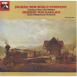 Antonín Dvořák / Bedřich Smetana / Herbert Von Karajan / Berliner Philharmoniker "New World" Symphony / Vltava (The Moldau) Vinyl LP USED