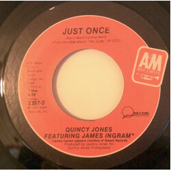 Quincy Jones / James Ingram Just Once / The Dude USED VINYL 7INCH 45 RPM SINGLE
