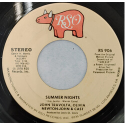 John Travolta / Olivia Newton-John Summer Nights USED VINYL 7INCH 45 RPM SINGLE