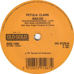Petula Clark Sailor Vinyl 7" USED