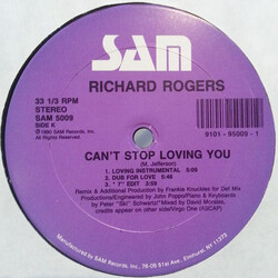 Richard Rogers Can't Stop Loving You (David Morales & Frankie Knuckles Remixes) VINYL 12" USED