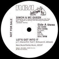Simon & McQueen Let's Get Into It USED VINYL 12INCH 33 S RPM PROMO