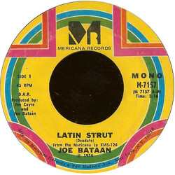 Joe Bataan Latin Strut / Peace, Friendship And Solidarity VINYL 7" USED